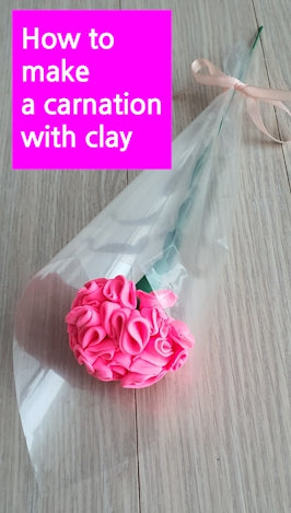 How to make a carnation with clay 🌺🌸💐🌹 – finkicraft
