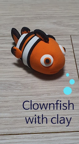 How to make a clownfish with clay 🐠  | Nemo fish