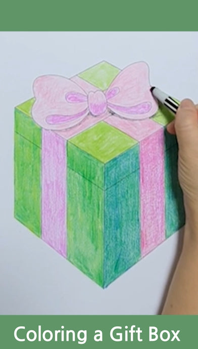 Coloring a Gift Box ✨ Soft Shadows for a Classy Look!