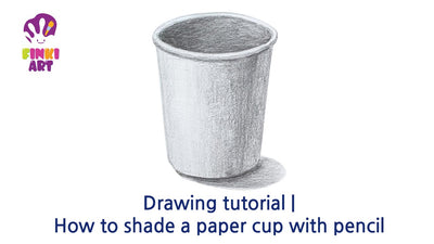 Drawing tutorial | How to shade a paper cup with pencil