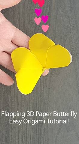 🦋 Flapping 3D Paper Butterfly – Easy Origami Tutorial!