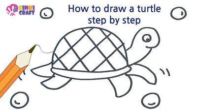 How to draw a turtle step by step