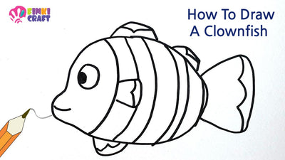 How to draw a clownfish step by step