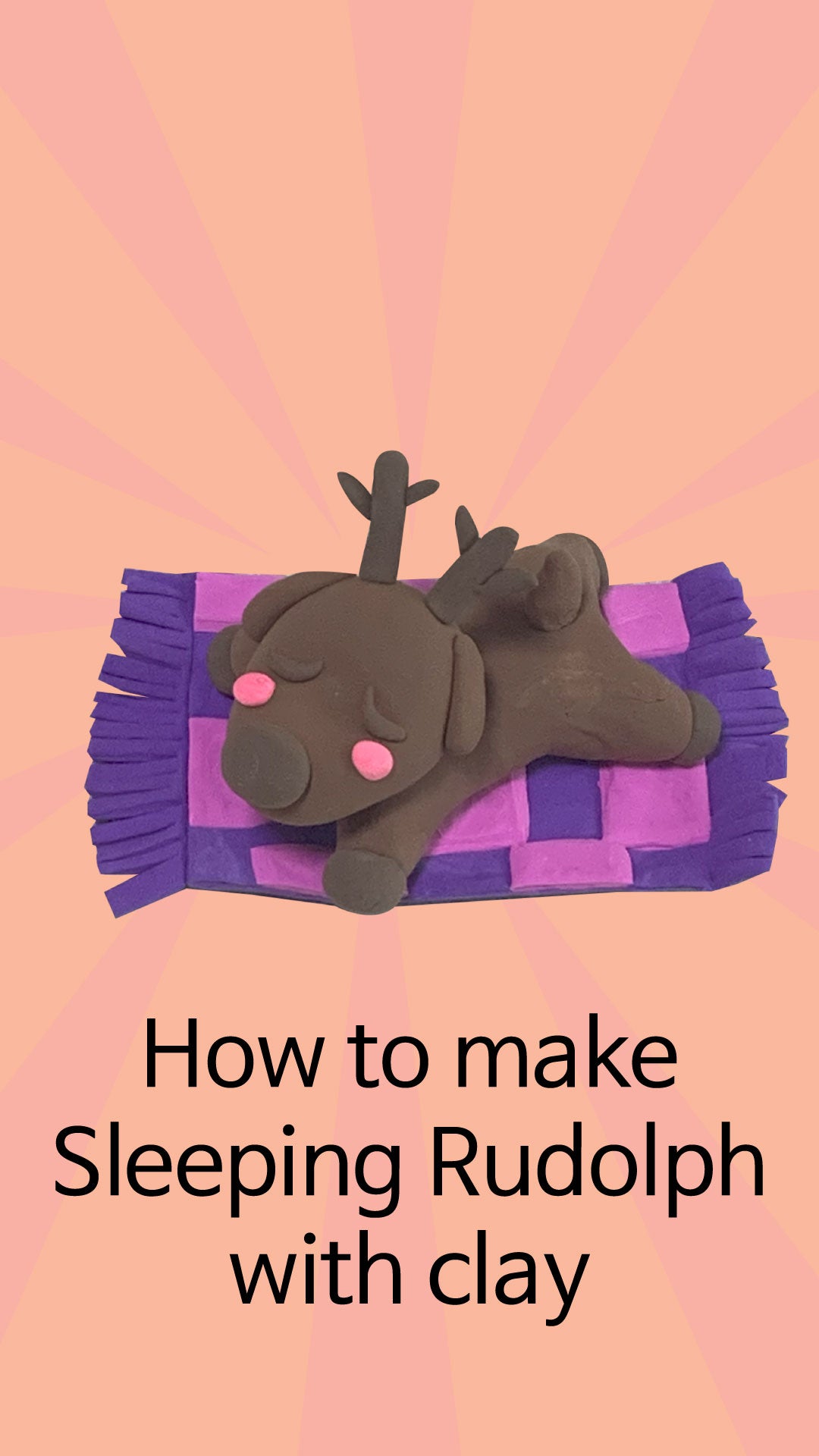 Clay Rudolph How to make Sleeping Rudolph with clay 🦌🔴🎄⛄ – finkicraft