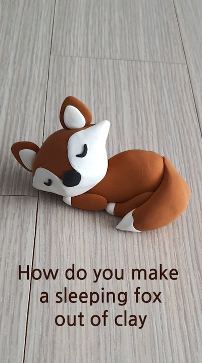 How do you make a sleeping fox out of clay 🦊