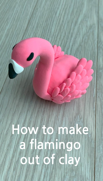 How to make a flamingo out of clay 🦩