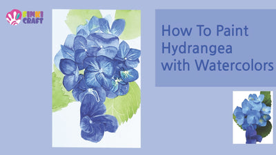 How to paint Hydrangea with watercolors