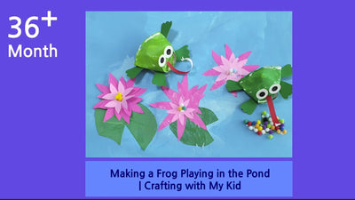 Making a Frog Playing in the Pond 🐸🪷(Frog, lotus petals and leaves)