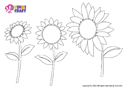 Sunflower coloring pages for kids