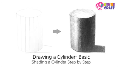 Drawing Basic tutorial | How to draw a Cylinder step by step