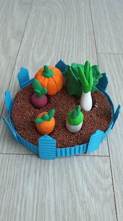 How to make a farm with clays | Cabbage,carrot,white radish,Red Raddis ...