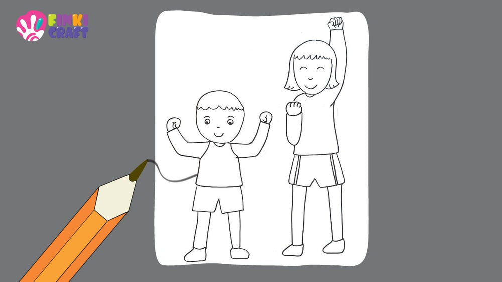 Boys Exercise Drawing Routine How to draw an exercising boy with mom β finkicraft