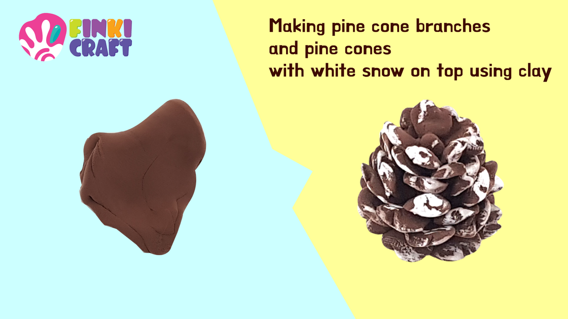 Christmas | How to make pine cone branches and pine cones with white s ...