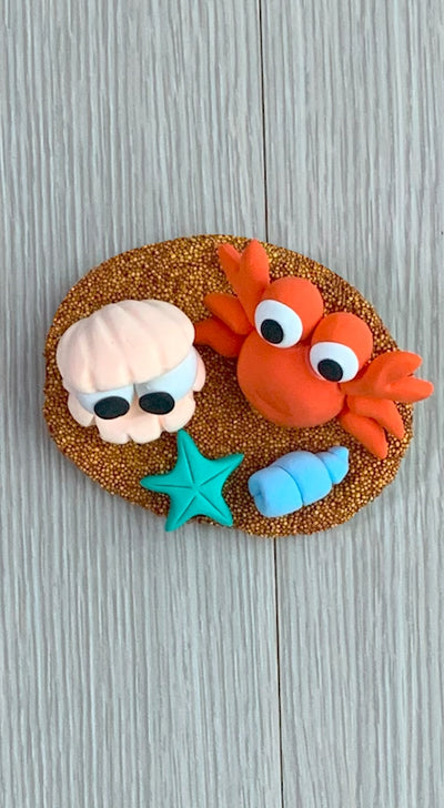 How to make sea creatures (clam, crab, conch, starfish) with clay 🥟🦀🐚🫧 🌊🌟
