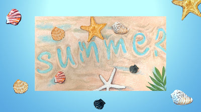 How to draw a summer word written on sand 🏖️🏝️🍹⛱️🌞 🌊