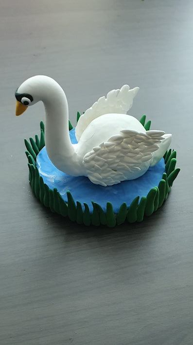 How to make a swan with clay 🦢