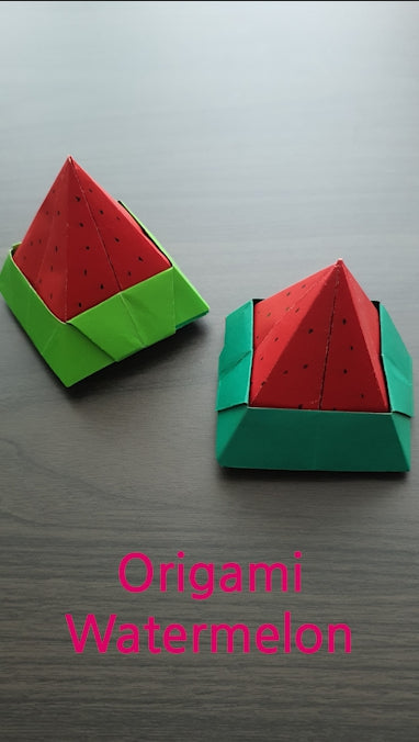 Watermelon origami🍉 |  How to make watermelon with colored paper