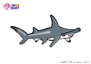 Hammerhead Shark line and coloring art image Digital EPS, AI file