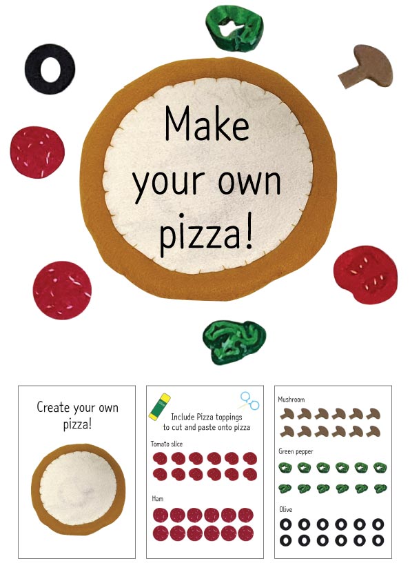 Pizza Toppings Printable image Digital PDF file, Printable image