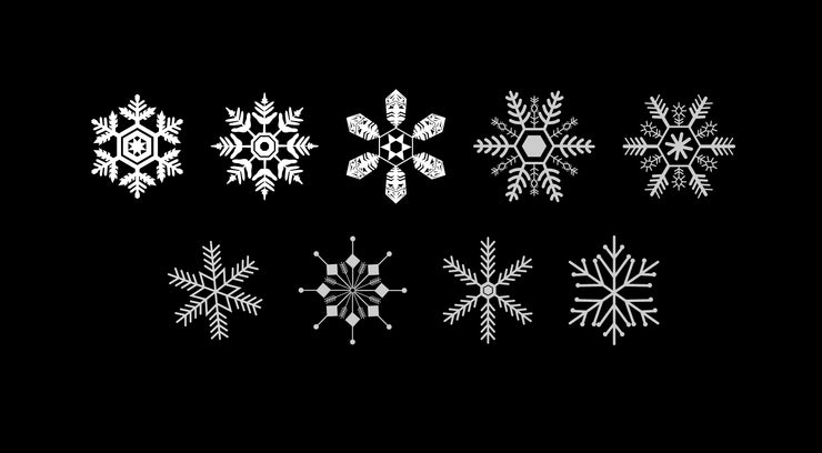 Snowflake, Winter, Christmas, Digital EPS, AI file