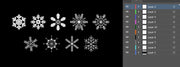 Snowflake, Winter, Christmas, Digital EPS, AI file